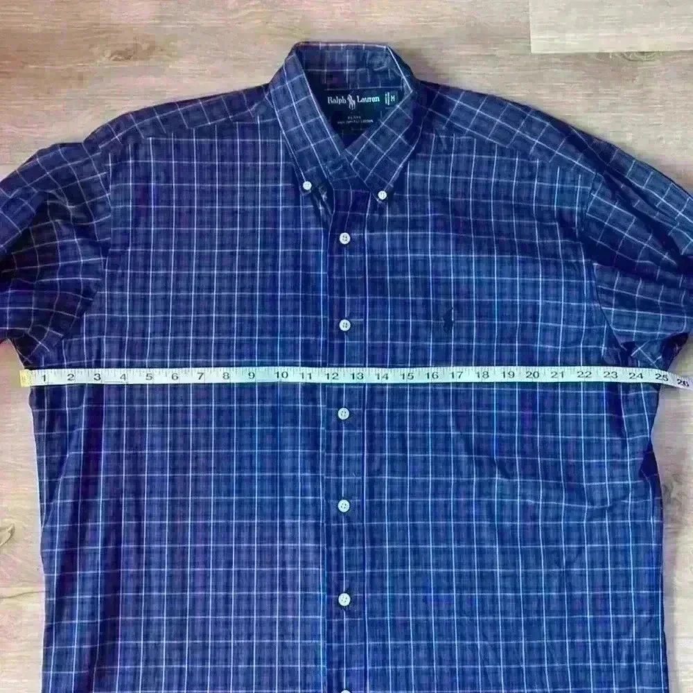 Ralph Lauren Blake Long Sleeve Shirt Purple Blue Plaid sz M (unisex) - Picture 4 of 11